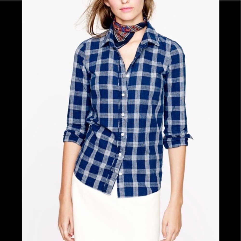 NWOT JCREW BUTTON FRONT BOY SHIRT